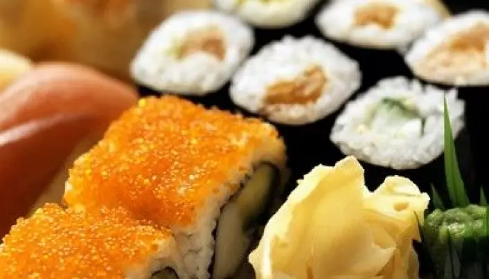 Inhibiting bacteria growth in sushi
