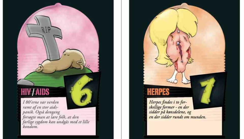 Visual highlights such as macabre images of genitals are easy to remember, and they open up for other relevant memories. (Screenshot from the game LoveSick)
