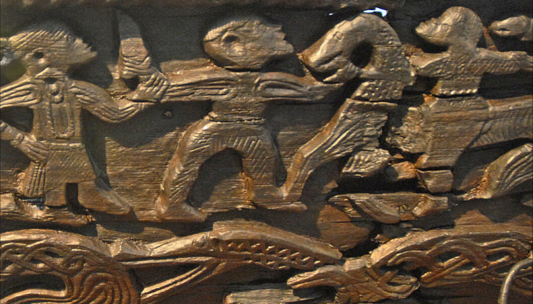 The fine decoration of the Oseberg ship in Norway, which was buried in the year 834, provides clues to what Vikings looked like. Inside the ship were two women and the archaeologists believe the ship has served as a sarcophagus. (Photo: Annie Dalbéra) The fine decoration of the Oseberg ship in Norway, which was buried in the year 834, provides clues to what Vikings looked like. Inside the ship were two women and the archaeologists believe the ship has served as a sarcophagus. (Photo: Annie Dalbéra)