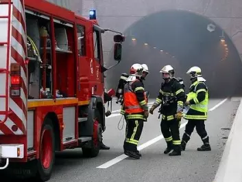 Firefighters in the study revealed that they can be more scared of a traffic accident and cancer than running into a burning building. (Photo: Colourbox)