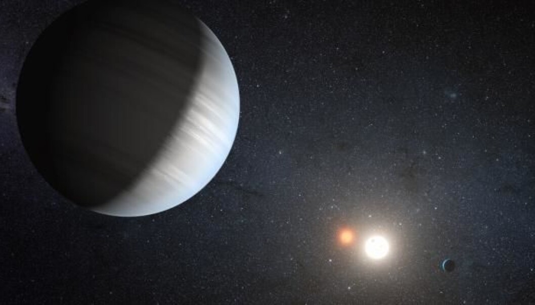The discovery of Kepler-47 shows that binary stars can not only house single planets, but planetary systems too. (Photo: NASA/JPL-Caltech/T.Pyle) The discovery of Kepler-47 shows that binary stars can not only house single planets, but planetary systems too. (Photo: NASA/JPL-Caltech/T.Pyle)