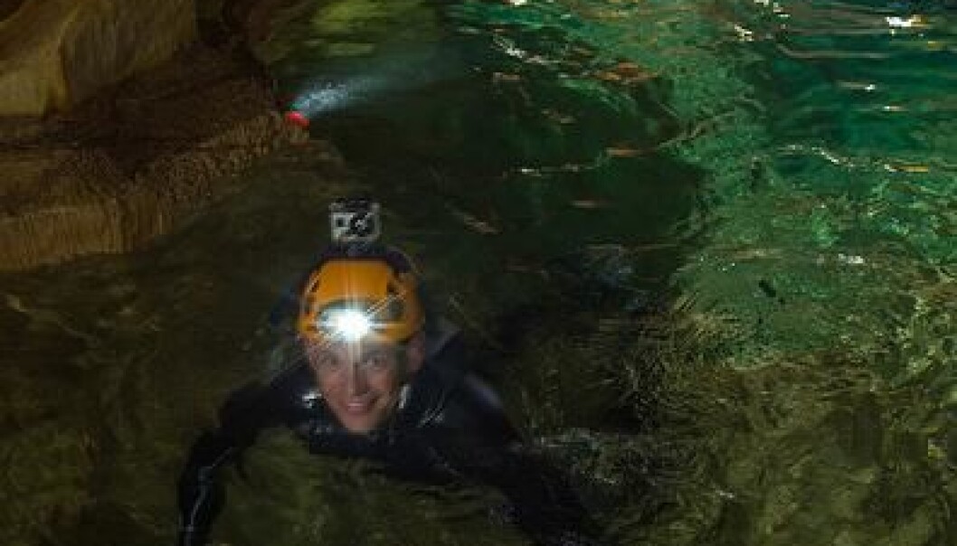 Earlier this week, the six astronauts got a little taste of life underground. Here they’re swimming through a small cave filled with water. (Photo: ESA V.Crobu) Earlier this week, the six astronauts got a little taste of life underground. Here they’re swimming through a small cave filled with water. (Photo: ESA V.Crobu)