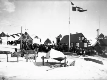 On 5 May 1945 the German occupation of Denmark came to an end. The event was celebrated in Nuuk too, but during the occupation Greenland had experienced increased autonomy, because the Danish political system had been paused. The Greenlandic people wanted to hold on to this autonomy. (Photo: The National Museum of Greenland)