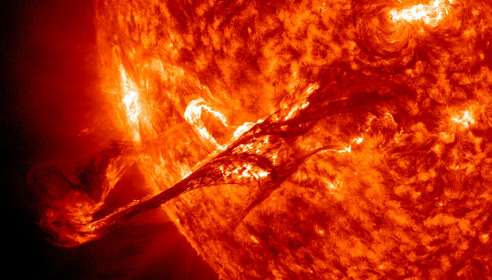 The American satellite Solar Dynamics Observatory has taken some impressive images of solar flares, and it can also measure the strength of the magnetic fields on the Sun’s surface. (Photo: NASA)