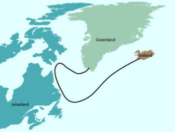 On his way to Greenland to visit his father, Bjarni Herjólfsson’s ship was blown off course by a storm. The ship ended up on the shores of North America, but Bjarni was intent on reaching Greenland before the end of the sailing season, so he didn’t go ashore in this new land. He headed north and eventually reached Greenland. (Graphic: Mette Friis Mikkelsen) On his way to Greenland to visit his father, Bjarni Herjólfsson’s ship was blown off course by a storm. The ship ended up on the shores of North America, but Bjarni was intent on reaching Greenland before the end of the sailing season, so he didn’t go ashore in this new land. He headed north and eventually reached Greenland. (Graphic: Mette Friis Mikkelsen)