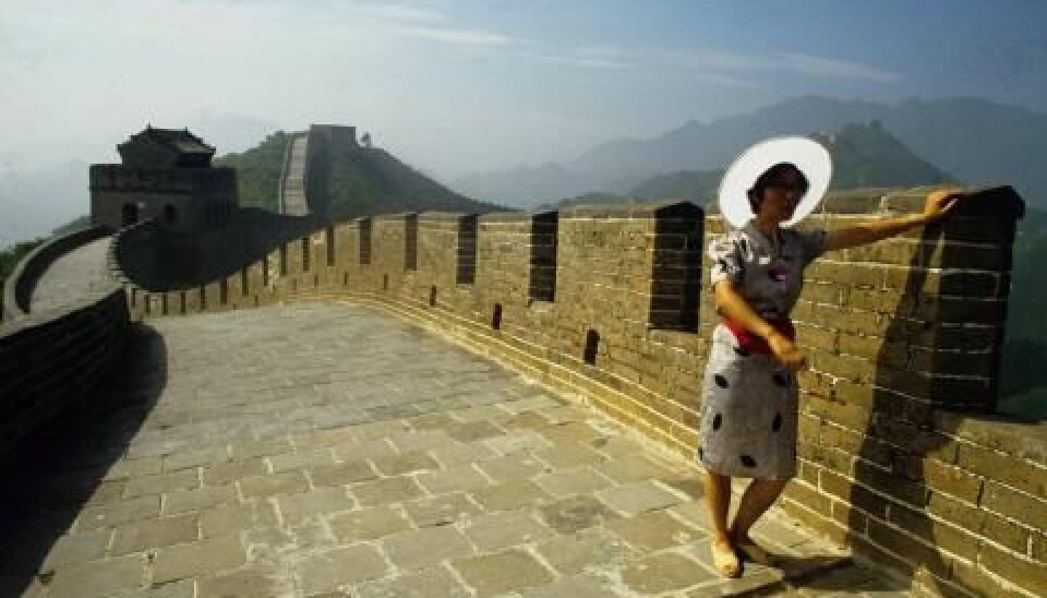 The Great Wall of China: a bulwark against democracy. New research shows that powerful states such as China have been good at resisting the Europeans – and thereby also the democratic ideals – out of the country. (Photo: Colourbox)