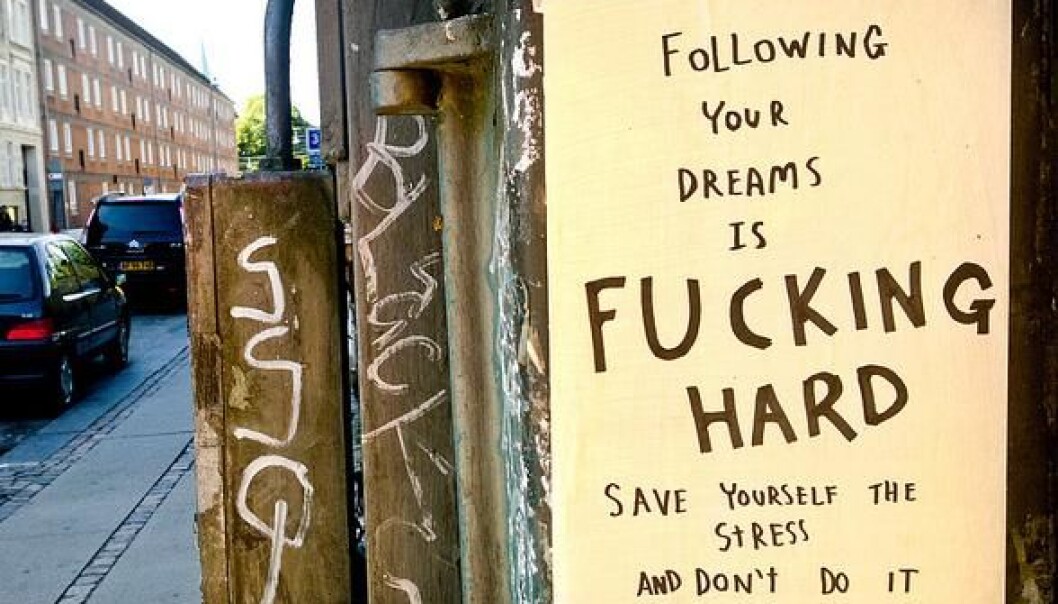 English swearwords and insults such as fucking, shit and motherfucker are eating their way into the Scandinavian languages. Not only in graffiti and street art, but also in the media. (Photo: Kissmama) English swearwords and insults such as fucking, shit and motherfucker are eating their way into the Scandinavian languages. Not only in graffiti and street art, but also in the media. (Photo: Kissmama)