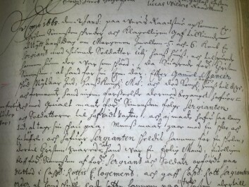 The earliest evidence of New Year’s antics in Denmark can be found in a document at the Danish State Archives. (Photo: Charlotte S. H. Jensen) The earliest evidence of New Year’s antics in Denmark can be found in a document at the Danish State Archives. (Photo: Charlotte S. H. Jensen)