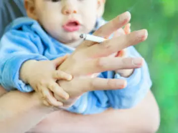 If you are going to smoke with a baby around it’s better that you do it outdoors, even in the pollen season. (Photo: Istockphoto)