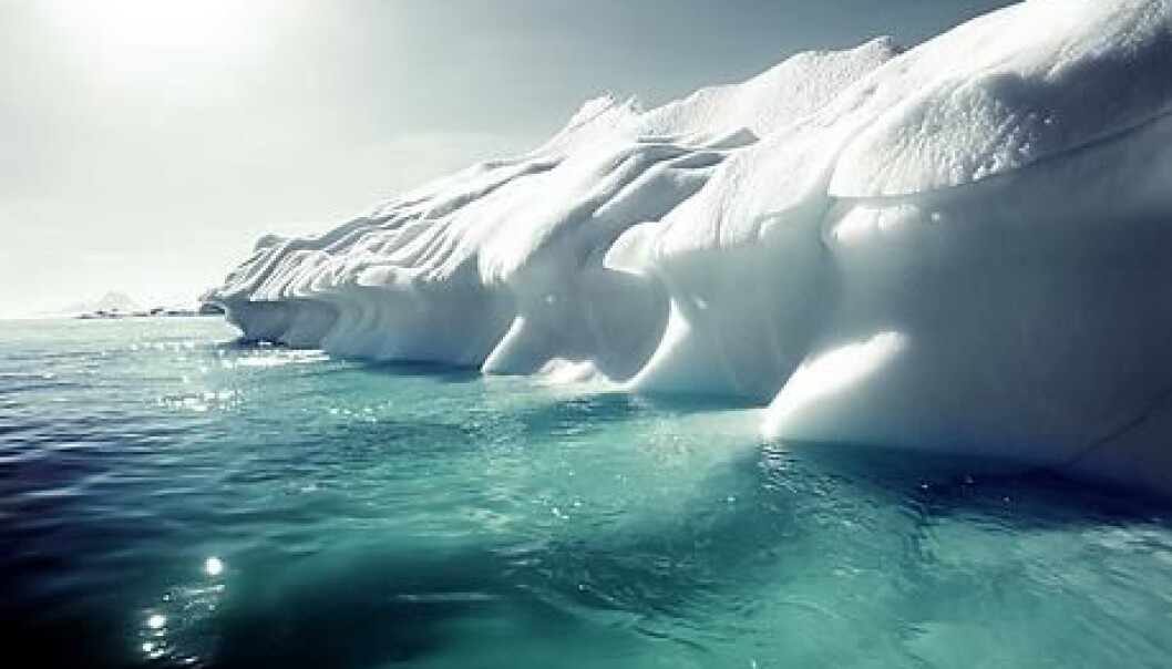 Sea ice is white and it reflects sunlight. Seawater is dark and it absorbs sunlight. In line with the sea ice melting away, the sea will absorb more energy, which accelerates the warming of the sea and the atmosphere. This speeds up global warming. (Photo: Colourbox) Sea ice is white and it reflects sunlight. Seawater is dark and it absorbs sunlight. In line with the sea ice melting away, the sea will absorb more energy, which accelerates the warming of the sea and the atmosphere. This speeds up global warming. (Photo: Colourbox)