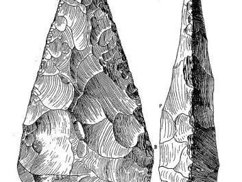 A coup de poing (French for ‘blow of the fist’) is a Lower Paleolithic stone hand axe, pointed or ovate in shape with sharp cutting edges. (Photo: Wikimedia Commons) A coup de poing (French for ‘blow of the fist’) is a Lower Paleolithic stone hand axe, pointed or ovate in shape with sharp cutting edges. (Photo: Wikimedia Commons)