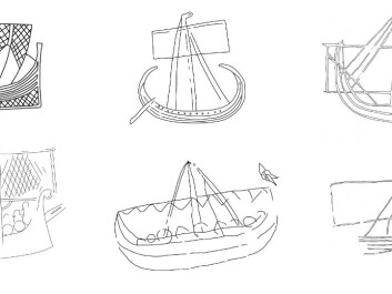 A selection of Scandinavian ship pictures from rune stones, coins, picture stones and graffiti, dated to the period from the 8th to the early 12th century. (Illustration: Ole Kastholm) A selection of Scandinavian ship pictures from rune stones, coins, picture stones and graffiti, dated to the period from the 8th to the early 12th century. (Illustration: Ole Kastholm)