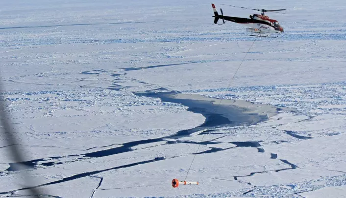 Helicopter sensor improves Arctic ice volume surveys