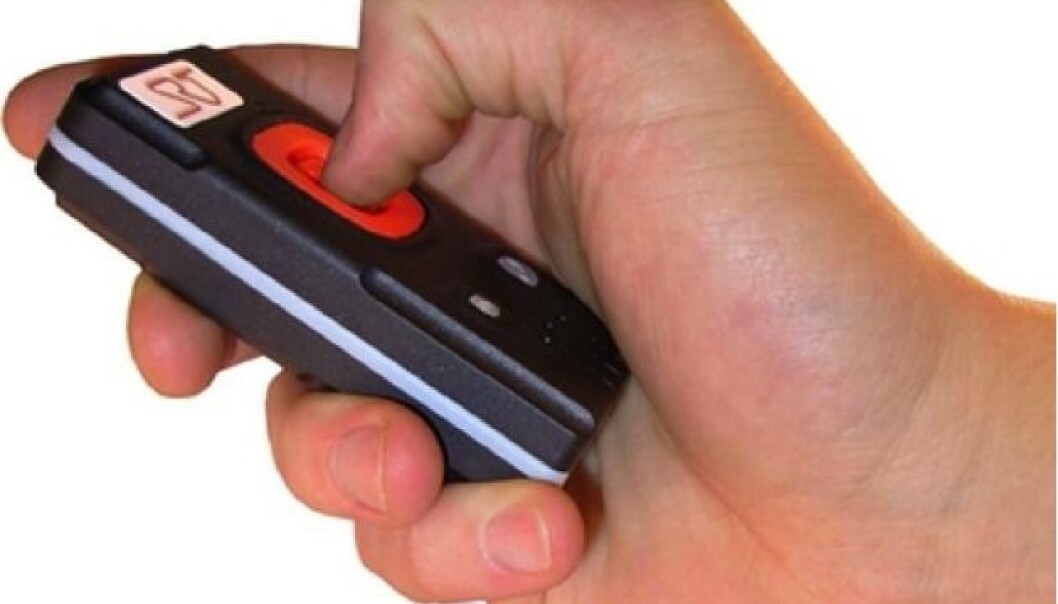 Swedish dementia patients were equipped with these GPS units. (Photo: HIG) Swedish dementia patients were equipped with these GPS units. (Photo: HIG)