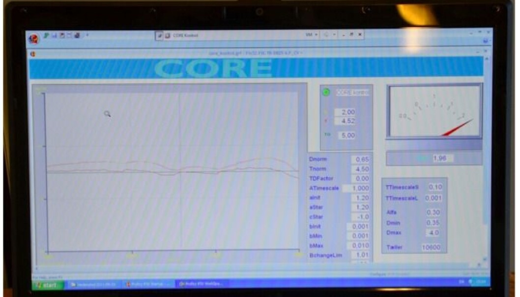 Screenshot of one of the mathematical models used to optimise industrial machinery. (Photo: Joakim Juhl, 2011) Screenshot of one of the mathematical models used to optimise industrial machinery. (Photo: Joakim Juhl, 2011)