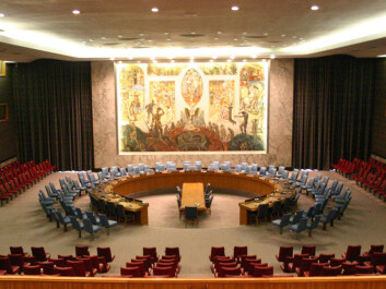 The UN Security Council consists of the five permanent members France, China, Russia, Great Britain and the USA. The other 10 members are elected by the General Assembly every other year. Norway (which contributed the mural here) has for instance had a seat on the Council four times: 1949-50, 1963-64, 1979–80 and 2001-02. (Photo: Patrick Gruban/Wikimedia Commons) The UN Security Council consists of the five permanent members France, China, Russia, Great Britain and the USA. The other 10 members are elected by the General Assembly every other year. Norway (which contributed the mural here) has for instance had a seat on the Council four times: 1949-50, 1963-64, 1979–80 and 2001-02. (Photo: Patrick Gruban/Wikimedia Commons)