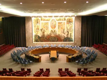 The UN Security Council consists of the five permanent members France, China, Russia, Great Britain and the USA. The other 10 members are elected by the General Assembly every other year. Norway (which contributed the mural here) has for instance had a seat on the Council four times: 1949-50, 1963-64, 1979–80 and 2001-02. (Photo: Patrick Gruban/Wikimedia Commons)