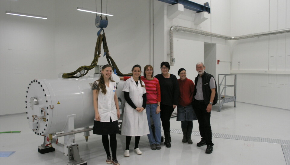 Jan Heinemeier (far right), together with research colleagues at Aarhus University. (Photo: Jan Heinemeier)