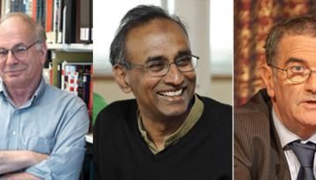 The 4,500 delegates and 30,000 guests that the organisers expect to see at ESOF2014 can look forward to meeting a star-studded field of scientists, including these five Nobel laureates. Pictured from left to right, they are: Ada Yonath, Daniel Kahnemann, Venkatraman Ramakrishnan, Serge Haroche and Brian Schmidt. (Photo credits: Hareesh N Nampoothiri, PD-USGov-NIH, the Medical Research Council Laboratory of Molecular Biology, Bengt Nyman and Markus Pössel) The 4,500 delegates and 30,000 guests that the organisers expect to see at ESOF2014 can look forward to meeting a star-studded field of scientists, including these five Nobel laureates. Pictured from left to right, they are: Ada Yonath, Daniel Kahnemann, Venkatraman Ramakrishnan, Serge Haroche and Brian Schmidt. (Photo credits: Hareesh N Nampoothiri, PD-USGov-NIH, the Medical Research Council Laboratory of Molecular Biology, Bengt Nyman and Markus Pössel)