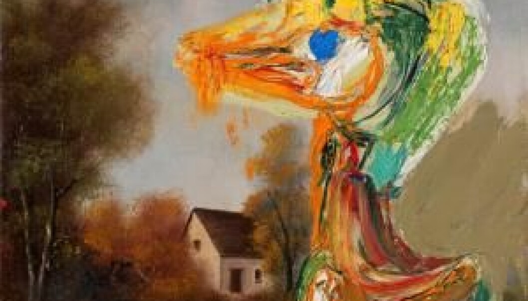 ‘The disquieting duckling’ is one example of Asger Jorn’s reworkings of old art, giving it a new critical meaning. (Photo: Museum Jorn/National Museum of Denmark) ‘The disquieting duckling’ is one example of Asger Jorn’s reworkings of old art, giving it a new critical meaning. (Photo: Museum Jorn/National Museum of Denmark)