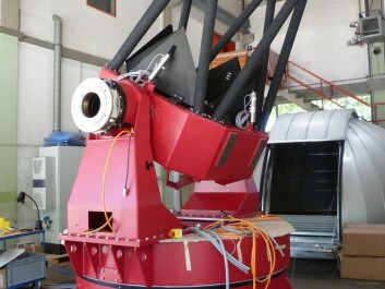 The first telescope in the series of eight which together will make up the global network. (Photo: song.phys.au.dk) The first telescope in the series of eight which together will make up the global network. (Photo: song.phys.au.dk)