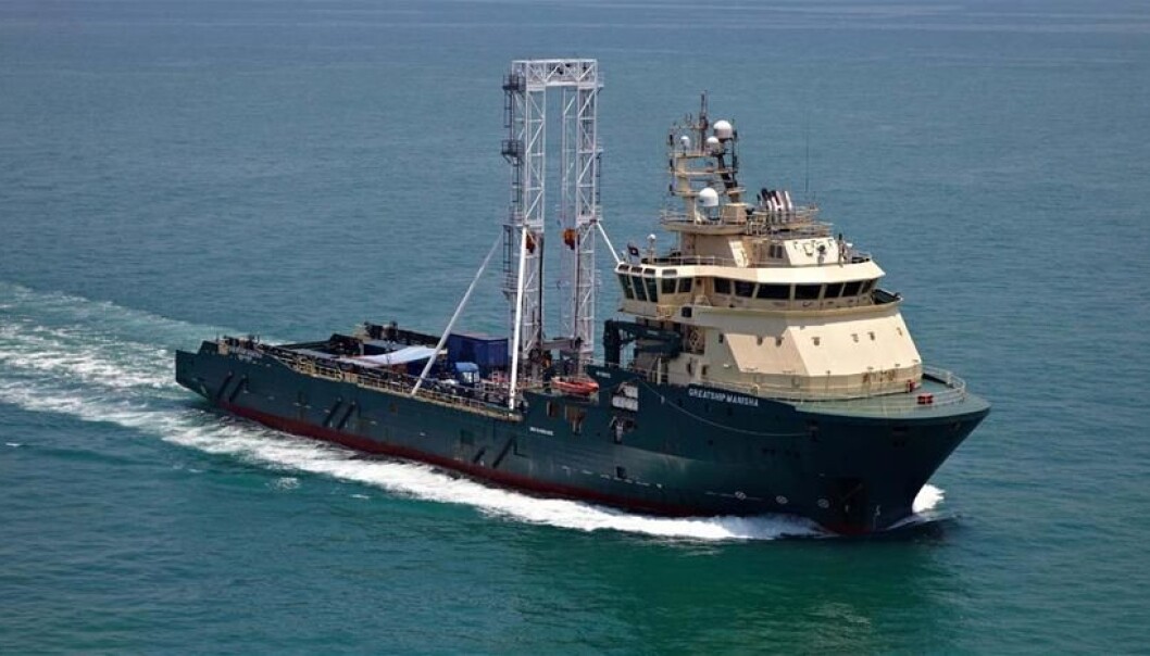 Greatship Manisha has been on a scientific expedition in the Baltic Sea for two months. For the first time ever researchers have drilled their way deep into the Danish seabed, and in several places they found remains of old freshwater that could be left over from the time the Baltic Sea was a giant freshwater lake. (Photo: Geoquip Marine @ Island Drilling Singapore Pte Ltd.) Greatship Manisha has been on a scientific expedition in the Baltic Sea for two months. For the first time ever researchers have drilled their way deep into the Danish seabed, and in several places they found remains of old freshwater that could be left over from the time the Baltic Sea was a giant freshwater lake. (Photo: Geoquip Marine @ Island Drilling Singapore Pte Ltd.)