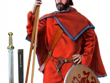 Nordic warriors like this one, in the Roman Period, have persisted far too long as male ideals, thinks Archaeologist Lisbeth Skogstrand. Then too, men could be manly in many ways. (Illustration: Arkikon) Nordic warriors like this one, in the Roman Period, have persisted far too long as male ideals, thinks Archaeologist Lisbeth Skogstrand. Then too, men could be manly in many ways. (Illustration: Arkikon)