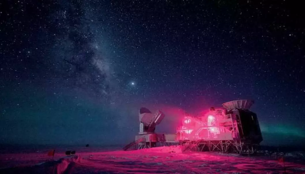 Earlier this year, using an advanced radio telescope at the South Pole the BICEP2 group measured signals they believed originated from the very creation of the universe. Now, however, new analyses from the European Planck satellite calls the results into question. (Photo: Keith Vanderlinde, National Science Foundation)