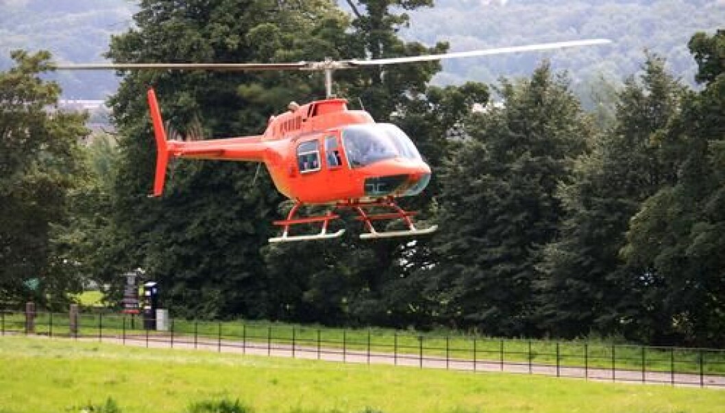 A new research project uses a helicopter to make electromagnetic measurements to find out which areas of soil are able to break down nitrates and which cannot, but instead lead the nitrates out into water bodies. (Photo: Shutterstock) A new research project uses a helicopter to make electromagnetic measurements to find out which areas of soil are able to break down nitrates and which cannot, but instead lead the nitrates out into water bodies. (Photo: Shutterstock)