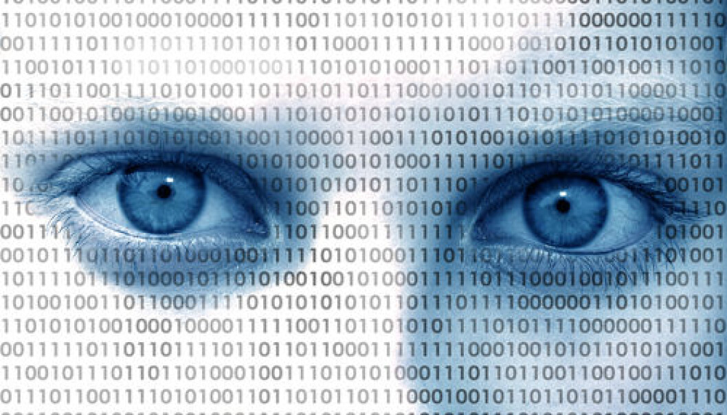 Every time you search the net information is collected about your usage patterns and your person. The information is stored in large databases. Kristin Veel’s new project seeks to uncover the consequences of this for us as individuals and society as an whole. (Photo: <a href="http://www.shutterstock.com/pic-138439007/stock-photo-binary-computer-face.html" target="_blank">Shutterstock</a>) Every time you search the net information is collected about your usage patterns and your person. The information is stored in large databases. Kristin Veel’s new project seeks to uncover the consequences of this for us as individuals and society as an whole. (Photo: <a href="http://www.shutterstock.com/pic-138439007/stock-photo-binary-computer-face.html" target="_blank">Shutterstock</a>)