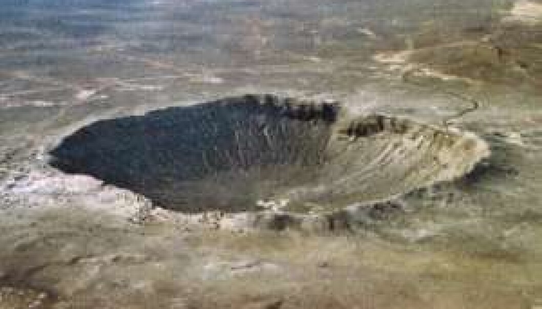 Meteor impacts are believed to have destroyed the dinosaurs, but according to astronomers there is nothing to indicate that a giant meteor will hit Earth on 21 December 2012. The photo shows a large meteor crater in Arizona. (Photo: USGS) Meteor impacts are believed to have destroyed the dinosaurs, but according to astronomers there is nothing to indicate that a giant meteor will hit Earth on 21 December 2012. The photo shows a large meteor crater in Arizona. (Photo: USGS)