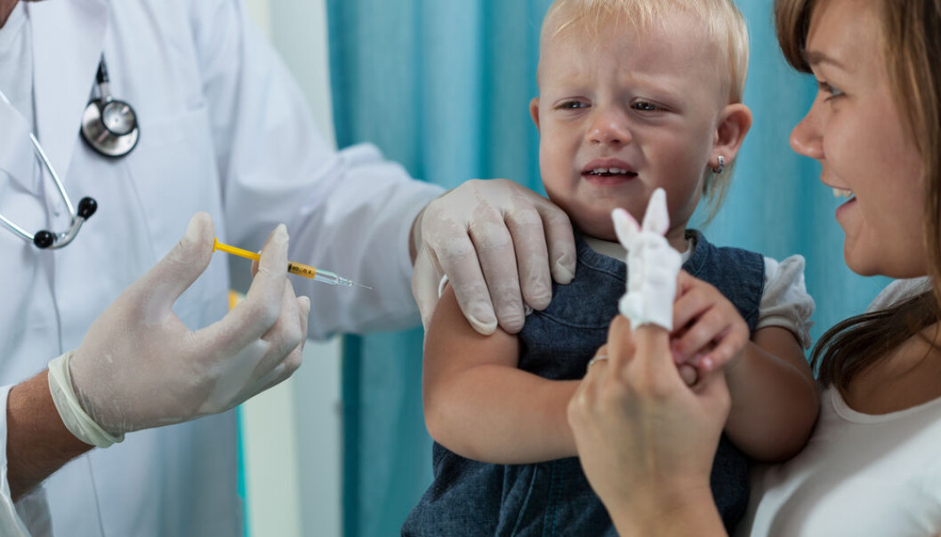 The MMR vaccination: More and more parents opt out of vaccinating their children because they are afraid of the consequences. In Denmark, every tenth child goes unvaccinated against measles, mumps, and rubella. (Photo: <a href="http://www.shutterstock.com/pic-213505543/stock-photo-frightened-baby-girl-before-an-injection-horizontal.html" target="_blank">Shutterstock</a>) The MMR vaccination: More and more parents opt out of vaccinating their children because they are afraid of the consequences. In Denmark, every tenth child goes unvaccinated against measles, mumps, and rubella. (Photo: <a href="http://www.shutterstock.com/pic-213505543/stock-photo-frightened-baby-girl-before-an-injection-horizontal.html" target="_blank">Shutterstock</a>)