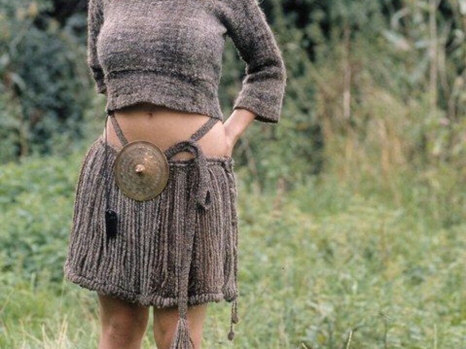 The Egtved Girl lived approximately 3,400 years ago in the Bronze Age. The picture depicts a reconstruction of the clothing found in her coffin. (Photo: Lejre)