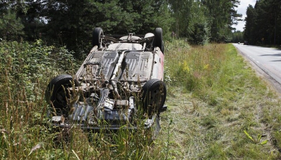 A frightful traffic accident in Sweden. Fewer fatal accidents have occurred after speed limits were reduced on certain roads in 2008. (Photo: Mikael Andersson/Samfoto Mira)