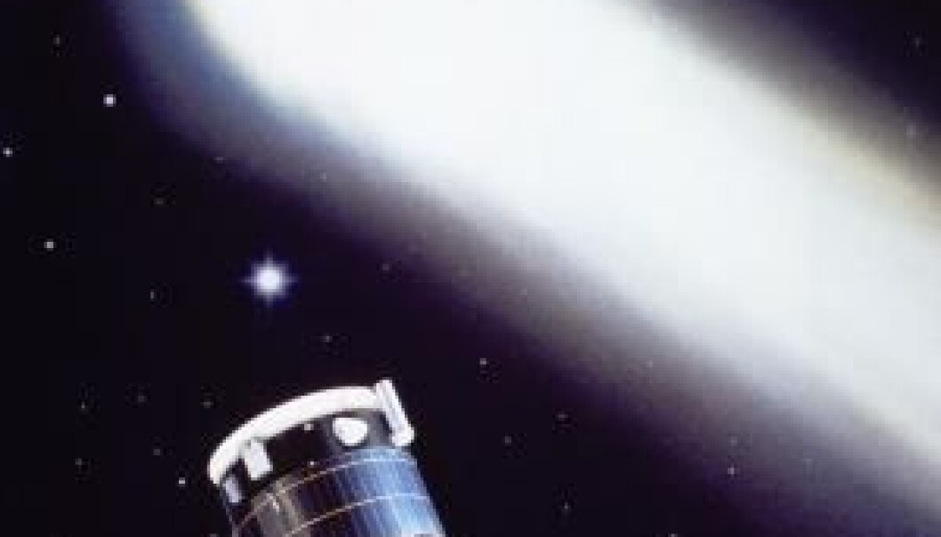 The spacecraft Giotto was very close to being destroyed by collisions with small particles of dust from Halley’s comet. (Illustration: ESA) The spacecraft Giotto was very close to being destroyed by collisions with small particles of dust from Halley’s comet. (Illustration: ESA)