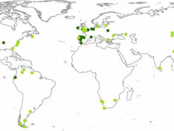 The map shows the 186 populations of wild horses currently living on the planet. (Illustration: Jens-Christian Svenning/Plos One)