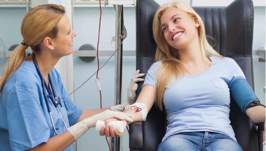To donate blood to a stranger you will never meet, is difficult to regard as anything other than a 100 per cent selfless gesture. Now it seems that the tendency to exhibit such behaviour is hereditary. (Photo: <a href=” http://www.shutterstock.com/pic-107831267/stock-photo-female-patient-looking-at-a-nurse-in-hospital-ward.html” target=”_blank”>Shutterstock</a>)
To donate blood to a stranger you will never meet, is difficult to regard as anything other than a 100 per cent selfless gesture. Now it seems that the tendency to exhibit such behaviour is hereditary. (Photo: <a href=” http://www.shutterstock.com/pic-107831267/stock-photo-female-patient-looking-at-a-nurse-in-hospital-ward.html” target=”_blank”>Shutterstock</a>)
