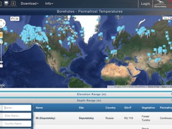 You can play with the data yourself via the GTN-P Database. Select the site you're interested in (shown by the blue flags) and click to see what data is available. (Image: Screen shot of the GTN-P Database).
You can play with the data yourself via the GTN-P Database. Select the site you're interested in (shown by the blue flags) and click to see what data is available. (Image: Screen shot of the GTN-P Database).