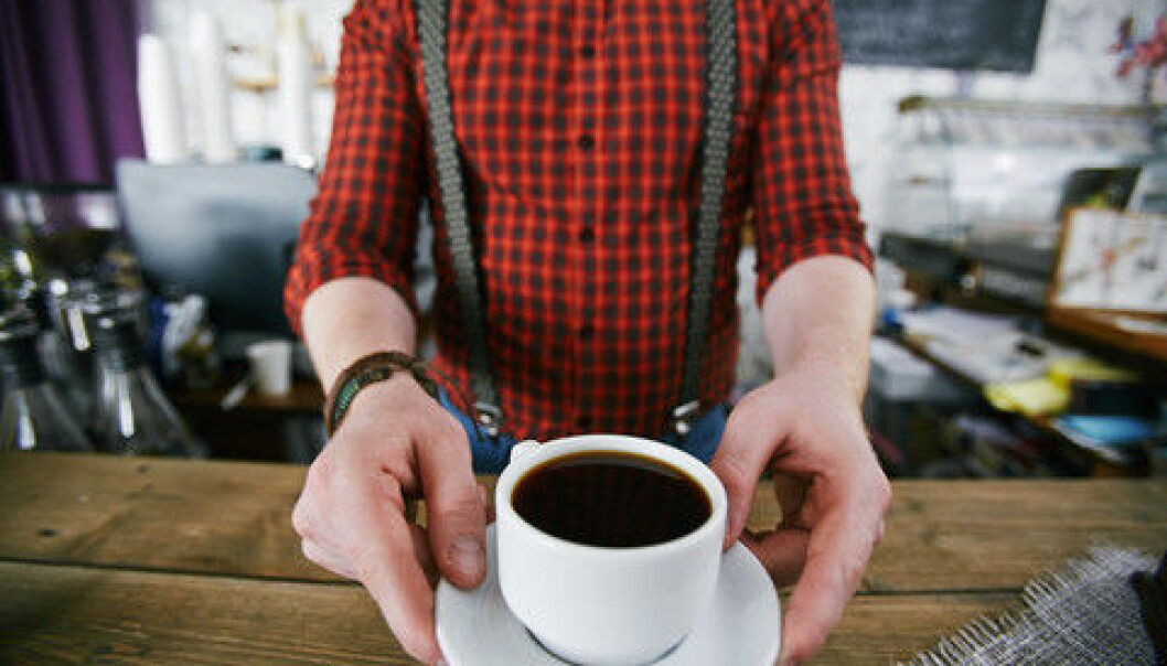 Scientists find no evidence that drinking coffee can lead to the irregular heartbeat known as atrial fibrillation, though they still recommend drinking it in moderation. (Photo: <a href="https://www.colourbox.com/image/barista-offering-you-cup-of-black-coffee-image-14200621" target="blank_">Colourbox</a>) Scientists find no evidence that drinking coffee can lead to the irregular heartbeat known as atrial fibrillation, though they still recommend drinking it in moderation. (Photo: <a href="https://www.colourbox.com/image/barista-offering-you-cup-of-black-coffee-image-14200621" target="blank_">Colourbox</a>)