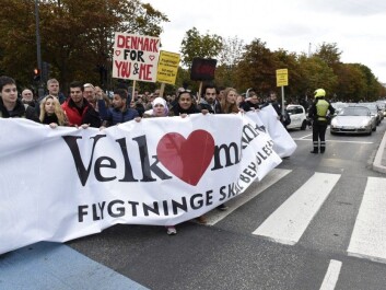 Protesters welcomed refugees in front of the Danish Parliament in Copenhagen on 6 October 2015. The demonstration was directed against the Danish government, which had further tightened Danish immigration policy. But many Danes support this policy. (Photo: Søren Bidstrup / EPA / NTB) Protesters welcomed refugees in front of the Danish Parliament in Copenhagen on 6 October 2015. The demonstration was directed against the Danish government, which had further tightened Danish immigration policy. But many Danes support this policy. (Photo: Søren Bidstrup / EPA / NTB)