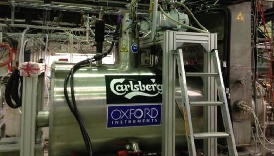 It may look like a kettle for brewing beer, but this high-tech piece of kit is actually the anti-atom trap Alpha-2 at CERN. (Photo: JS Hangst / ALPHA) It may look like a kettle for brewing beer, but this high-tech piece of kit is actually the anti-atom trap Alpha-2 at CERN. (Photo: JS Hangst / ALPHA)