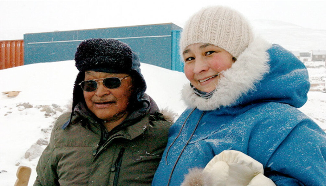 ScienceNordic caught up with Lene Kielsen Holm from the Greenland Institute of Natural Resources, to find out what it is like to be a scientist in Greenland. Here she is with Qaerngaaq Nielsen, a hunter from Savissivik, northwest Greenland (Photo: Lene Kielsen Holm) ScienceNordic caught up with Lene Kielsen Holm from the Greenland Institute of Natural Resources, to find out what it is like to be a scientist in Greenland. Here she is with Qaerngaaq Nielsen, a hunter from Savissivik, northwest Greenland (Photo: Lene Kielsen Holm)