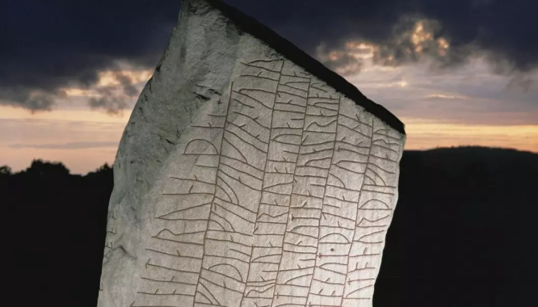 The top of the Rök runestone. The inscription begins on this side. (Photo: Science Photo Library)