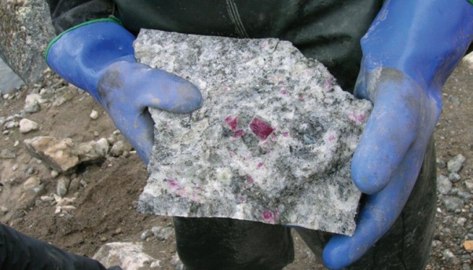 Corundum deposits found close to Fiskenæsset village, south Greenland (Photo: True North Gems).