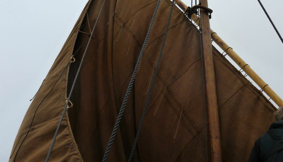 The sail is hoisted. (Photo: Silas Addington)