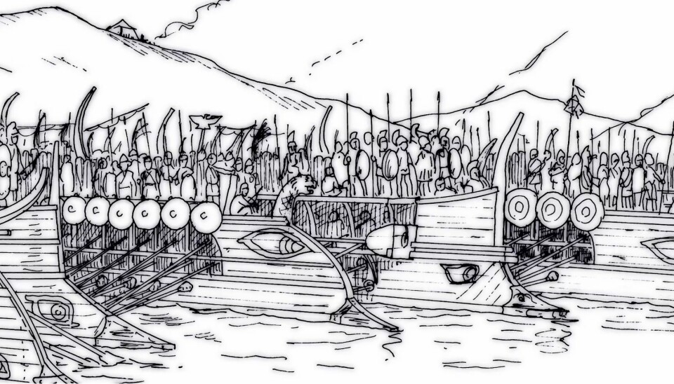 Artistic impression of the Greek triremes. The Athenian fleet helped to maintain Greek domination for centuries. (Illustration: Yiannis Nakas).