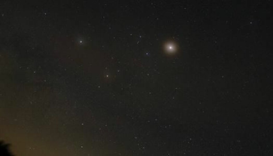 You may still catch a glimpse of Saturn and Mars in the night sky throughout July. Mars shines the brightest, and Saturn is to the left. Photo taken in May, 2016. (Photo: Alex Huestick)
