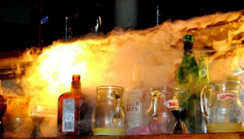 Between 300 and 600 people attend Science and Cocktails lectures, where the drinks are inspired by the scientific world with smoking dry ice and the audience are entertained by concerts in-between speakers (Photo: Science and Cocktails)