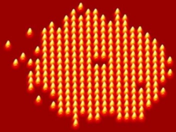 Using laser beams, scientists can arrange and rearrange single atoms within a crystal lattice. (Illustration: Jacob Sherson) Using laser beams, scientists can arrange and rearrange single atoms within a crystal lattice. (Illustration: Jacob Sherson)