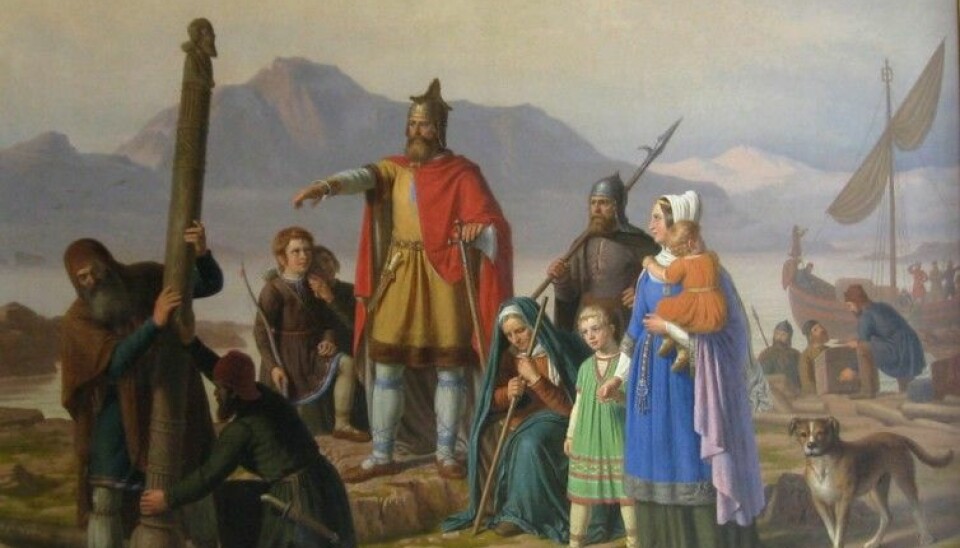 Ingólfur Arnarson is considered the first permanent Nordic settler of Iceland. By Johan Peter Raadsig (1806 - 1882) [Public domain or Public domain], via Wikimedia Commons